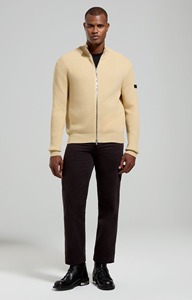 <span class=keywords><strong>Cardigan</strong></span> da uomo a coste con zip intera, collo alto, in maglia pesante, giacca invernale - Product Image 3