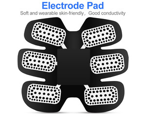 Estimulador <span class=keywords><strong>muscular</strong></span> inalámbrico EMS, entrenador de terapia física, masajeador TENS Abdominal, batería recargable, Control de sincronización, cinturón de almohadilla de Gel - Product Image 4