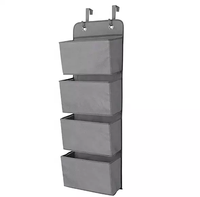 Pabrik Grosir Lipat Pintu Loker dengan 4 Saku Kain Pintu Menggantung Rak Penyimpanan Lemari Kabinet Organizer dengan Kait