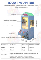 2024 populaire ventilateur griffe grue jeu jouet en peluche humaine petite grue à griffes en métal avec opération de la pièce mini griffe machine équipement d'arcade