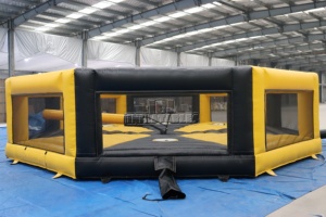 Jeu gonflable commercial Wipeout à pédale avec bras rotatif interactif pour adultes, idéal pour les fêtes et <span class=keywords><strong>la</strong></span> location d'événements - Product Image 4