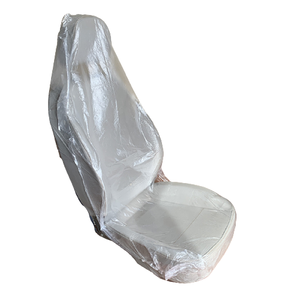 Housse de siège en plastique pebd transparente blanche transparente pour voitures housses jetables pour voitures housse de volant - Product Image 1