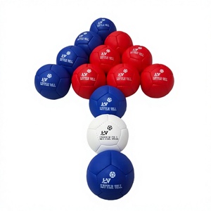 Ensemble de boules de boccia paralympique Lvi, sac de transport en cuir souple, modèle B-103, rouge/bleu/blanc, couleur personnalisable, taille standard, jeux d'intérieur - Product Image 1