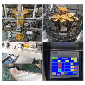 Machine d'emballage multifonction entièrement automatique à plusieurs têtes de pesage pour chips, noix de cajou et cacahuètes, 10/14 emballages - Product Image 4