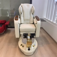 Fauteuil de pédicure et manucure électrique de luxe moderne avec pompe de drainage pour spa et soins des ongles