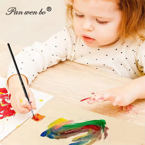 Panwenbo Lot de 10 pinceaux acryliques pour <span class=keywords><strong>aquarelle</strong></span>, pinceau pointu rond pour peinture en éventail - Product Image 5