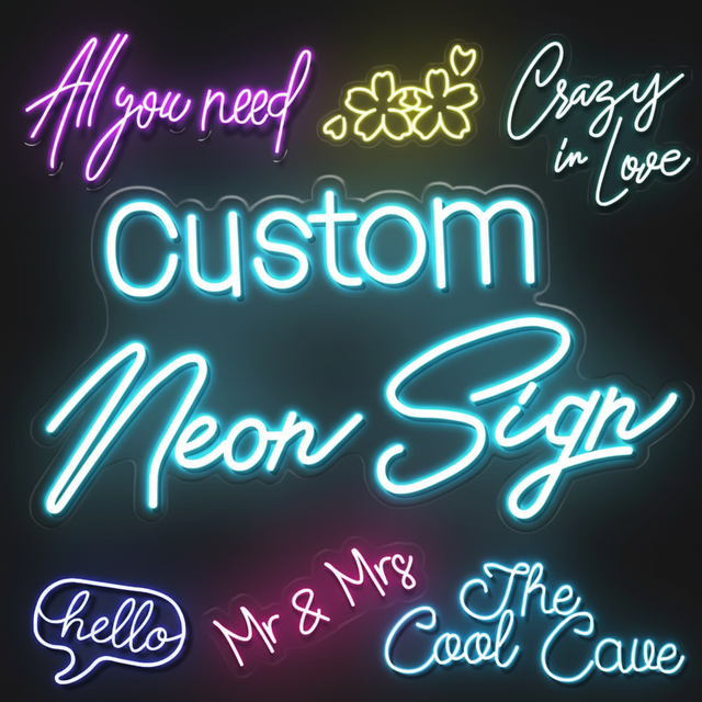 Wholesale Led Light Logo Happy Birthday Neon Sign Custom Made NO MOQ Dropshipping Neon Sign for Bar Party Wedding Home Decor