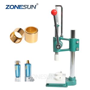 ZONESUN pneumatique parfum sertissage Machine capsuleuse bouchon en métal presse Machine bouchon Machine d'étanchéité parfum sertisseuse scellant - Product Image 1