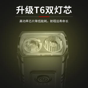 Luomen Dual T6-luz Led delantera para bicicleta, resistente al agua Ip65, lámpara para ciclismo con haz ajustable para paseos nocturnos y uso al aire libre - Product Image 3