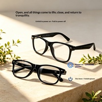 GM88 – Lunettes intelligentes IA avec fonction marche/arrêt automatique, charnière à ressort métallique, commande par bouton tactile, chargement magnétique et traduction IA
