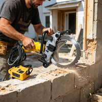 Scie à béton portative sans fil à batterie, sans balais, pour la démolition du béton armé et du métal