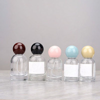 Flacon de parfum vide en verre rond et mignon de 30 ml et 50 ml avec pulvérisateur, rechargeable, pour voyage