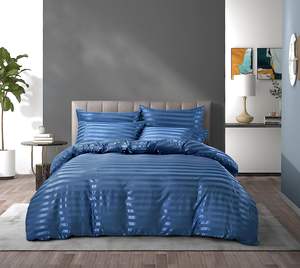 Nuova biancheria da letto in lino a righe lenzuolo <span class=keywords><strong>140x200</strong></span> piumini e copripiumini in seta - Product Image 2