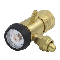 Régulateur d'air acétylène AR-MC CGA200 en laiton de haute qualité avec manomètre et raccord de sortie 3/8"-24 LH