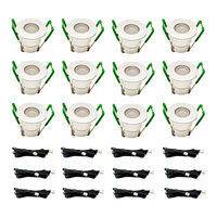 Spot LED RGB 12x3W personnalisable, installation facile, IP65, basse tension, en aluminium, pour intérieur/extérieur, idéal pour jardin d'hiver et auvent