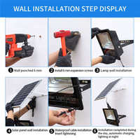 Vertak haute puissance économie d'énergie étanche IP67 100W 150W 200W 300W 400W a mené la lumière d'inondation de projecteur solaire pour la cour de jardin
