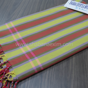 Toalla de baño de algodón Pestemal con flecos Diseño personalizado Plegable Color sólido Kenyan Sarong Kikoy Toalla de playa Adulto - Product Image 1