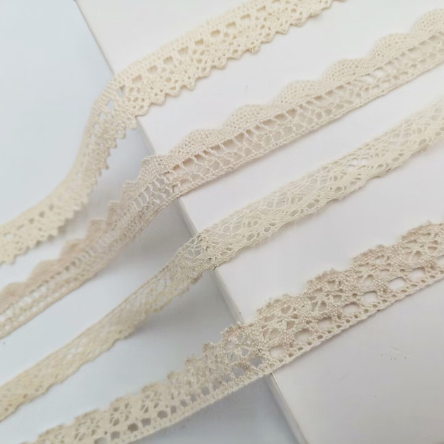 Gordon Ribbons Crochet Cotton Lace Scalloped Edge for Bridal Wedding Party Decoration DIY Sewing Craft