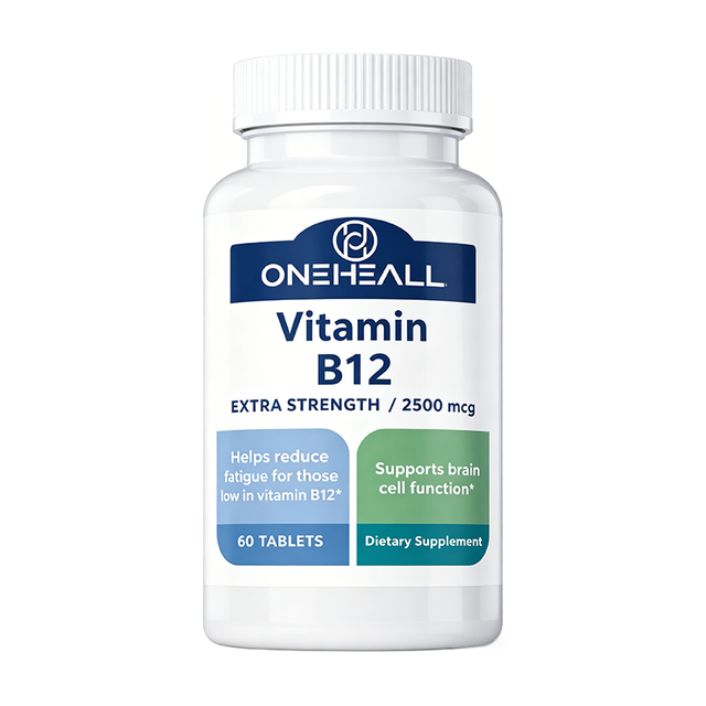 OEM Private Label Health Food Supplement Multi  Vitamin B12 Tabletsfor AudltEnergy Support Vegan Non-GMO Gluten Free Formula