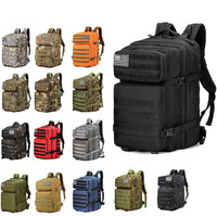 Mochila Táctica Oxford 900D de 45L, Bolsa Molle, Mochila de Asalto, Mochila Táctica para Campamento, Senderismo, Impermeable, para Trekking al Aire Libre