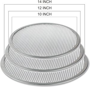 ตะแกรงอบพิซซ่าอะลูมิเนียมอัลลอยด์ แบบไม่ติดกระทะ สำหรับเตาอบและบาร์บีคิว มีขนาด 10 นิ้ว 12 นิ้ว 14 นิ้ว - Product Image 3