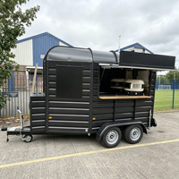 Remorque alimentaire pour pizzas entièrement équipée, cuisine mobile, remorque de concession, camion de restauration de rue personnalisé, chariot four à pizza