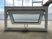 Fenêtre en aluminium d'approbation FPA de preuve d'ouragan de la Floride fenêtre d'auvent de double verre feuilleté avec le verre teinté et la grille pour la maison