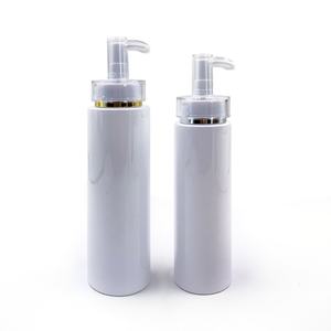Nouveau produit, flacon pompe blanc de 100 ml, 150 ml, 200 ml, 250 ml, 300 ml, 350 ml, 400 ml, 500 ml avec bouchon à ligne dorée ou argentée - Product Image 4