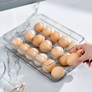 Rolling egg storage box for refrigerator, drawer style Automatic replacement flipping rolling egg box for <strong>kitchen</strong> <strong>tidying</strong> tool - Product Image 3
