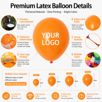 Ballons en latex imprimés sur mesure, impression de logo, couleurs riches, vente en gros, ballons unis, 10, 12, 18, 36 pouces, décorations de fête
