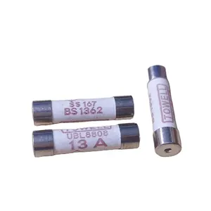 BS1362 UK fuse sand with copper cap Ceramic fuse 3A 5A 7A 10A 13A 15A