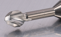 Fraise à billes en carbure monobloc de haute précision, conception anti-adhérence non revêtue, pour usinage CNC sphérique d'alliages d'aluminium