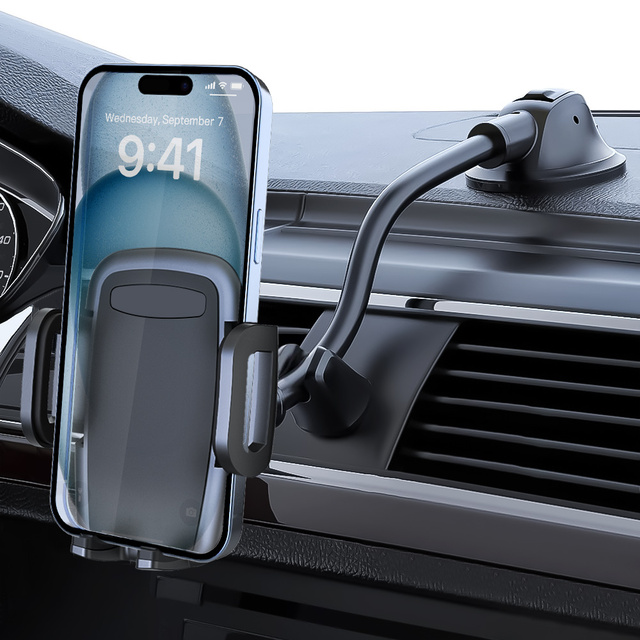 Strong Suction Car Phone Holder Long Arm Gooseneck Flexible Car Phone Mount for Windshield Dashboard Truck Support 4-7" iPhone