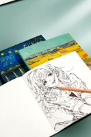 Bloc de dessin Bview Art Retro Masterpiece Cover, 20K, épaissi, pour étudiants, carnet de peinture vierge, pour gribouillage
