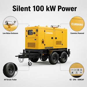 เครื่องกำเนิดไฟฟ้าดีเซลยี่ห้อ Cummins Yuchai Shangchai Weichai FAW Ricardo ของสหรัฐอเมริกา ขนาด 80kva 100kva ราคา - Product Image 5