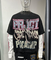 Kaos Pria Oversize Bahan Katun 100% Berkualitas Tinggi, Sablon Air Custom, Motif Polos, Unisex, Polos Tanpa Desain