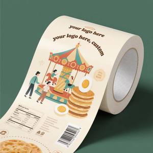 Emballage en plastique de film en rouleau d'usine personnalisable pour les chocolats de collations de sucettes douces avec logo - Product Image 1