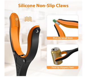 32" Trash <strong>Picker</strong> <strong>Upper</strong> Grabber 360&deg; Rotating Jaw Magnet 2-Pack Foldable Reacher Grabber Tools Surgery Recovery Must Haves Gifts - Product Image 2