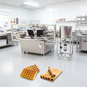 Machine automatique de fabrication de cornets de glace et de gaufrettes, ligne de production de cornets de sucre de différentes formes, <span class=keywords><strong>prix</strong></span> coût usine - Product Image 5