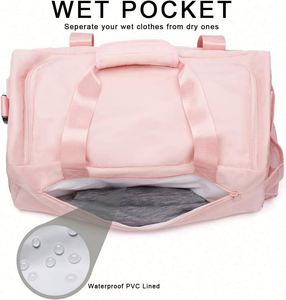 Sac de sport pour femme, petit sac de fitness et d'entraînement avec compartiment à chaussures, sac de sport à séparation humide et sèche - Product Image 3