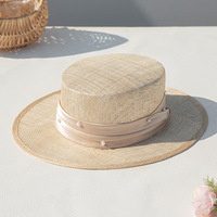 Nouveau Chapeau Fedora en Lin et Paille pour Femme, Style Rétro Français, Chapeau de Soleil pour Voyage et Vacances, à Bord Plat, Réglable, en Soie, Collection Été 2026