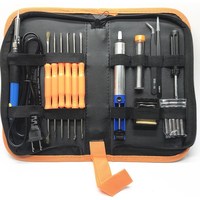 Ensemble de fer à souder électrique 60W, kit de 19 pièces avec température réglable pour la réparation à domicile, fonction de soudage 110V/220V