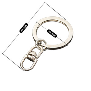 Silver <b>Key</b> Ring 25mm Round Metal Lobster Clasp For Bracelet Making Jewelry Findings - Product Image 2