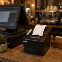 CSN-80L 80mm POS Thermal Receipt Printer 250mm/s Pemotong Otomatis USB LAN RS232 untuk Toko Ritel Restoran