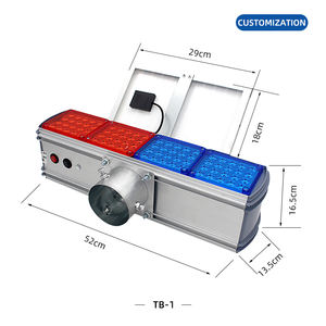 Feux de signalisation routière solaires à LED haute luminosité, protection IP65, portée d'alerte >2000m, clignotement personnalisable (personnalisable) - Product Image 5