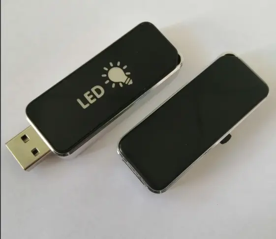 Dernière clé USB Push-Pull Clé USB Lumière LED 64GB Clé USB Diverses capacités 32GB 16GB 8GB 4GB 2GB 1GB 256MB USB 2.0