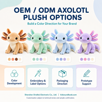 Jouet en peluche doux personnalisé XDT ODM AI, rembourré en coton PP, taille réglable 11-30 cm, unisexe, anti-stress, cadeau de fête