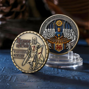 Moneda Conmemorativa Personalizada <span class=keywords><strong>de</strong></span> Caballero Medieval con Relieve <span class=keywords><strong>de</strong></span> Cruzado, Moneda <span class=keywords><strong>de</strong></span> Recuerdo <span class=keywords><strong>de</strong></span> Doble Cara, Fábrica Física Desde 2004 - Product Image 5