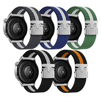 Eraysun Luxury Sport Soft Strap Stoff 22MM Fallschirm schnalle in Kontrast farben Gewebte Schnalle Nylon Uhren armbänder