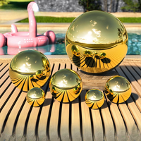 Boules de Noël Modernes Art Déco Creuses en Acier Inoxydable 201/304 Doré Titane, Peintes à la Main, Durables, Disponibles en Plusieurs Tailles